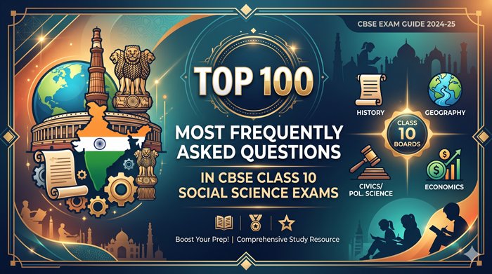 Top 100 most frequently asked questions in CBSE Class 10 Social Science Exams